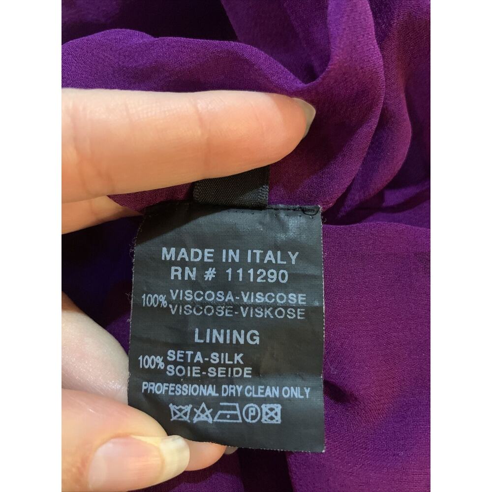 Derek Lam Fitted Knee Length Solid Purple Dress 6 - image 4